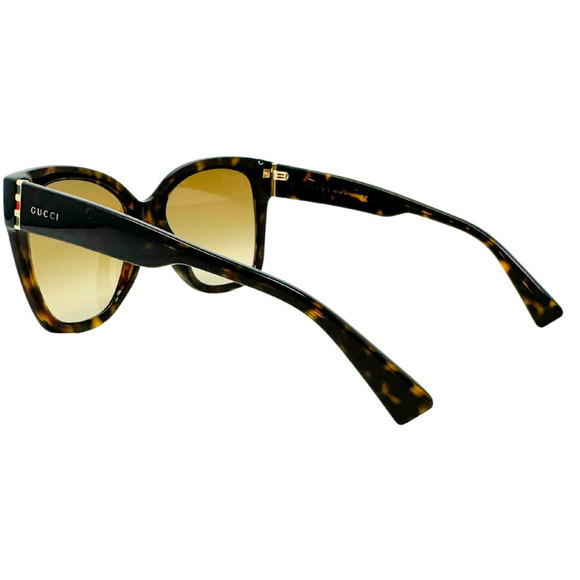 NWOT‎ Gucci LOGO Red Green Ophidia Oversize Square Sunglasses Brown Lenses - Picture 7 of 14